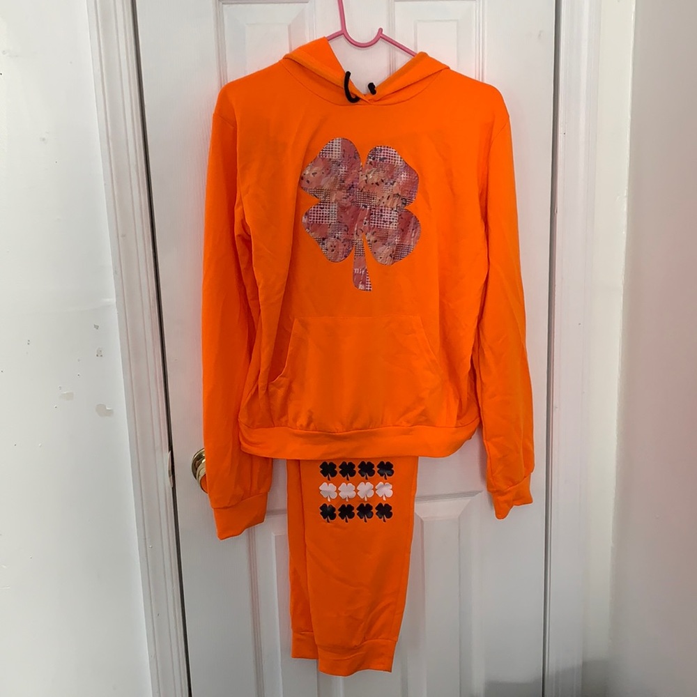 Orange sweat suit from Blushmark, Size Large, sweats and sweater